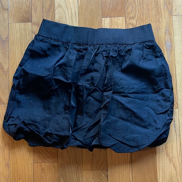 Zara Balloon Mini Skirt Black Size Large - Picture 1 of 7